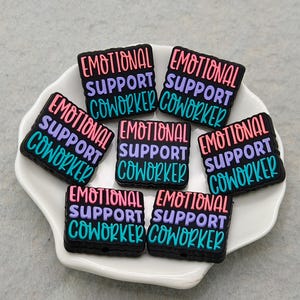 Silicone Bead Emotional Support Coworker Focal Bead DIY Charm Pen Finding XS1380