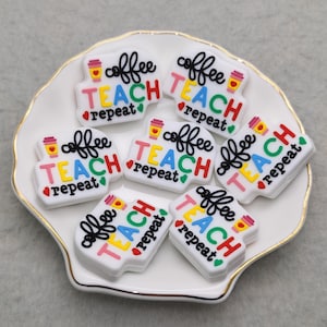 Silicone Bead Coffee Teach Repeat Focal Bead DIY Charm Pen Finding XS0632