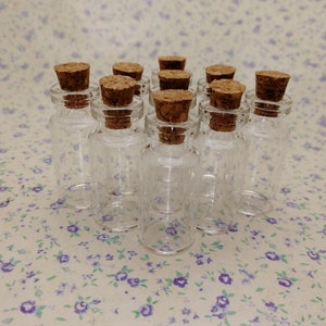 10/50 pieces 35x16 mm clear glass bottle with cork , 2 ml liquid hold transparent glass jar vial wedding party wish bottle food safe XB0009