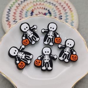 Silicone Bead Halloween Skull Skeleton Bone Focal Bead for Pen Bracelet Necklace Keychain Lanyard , Silicone Bead DIY Charm Finding XS0175