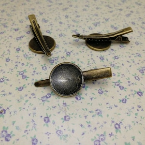 antique bronze color 45 mm metal alligator hair clip with 18 mm glue pad , head clip accessory handmade craft jewelry making finding XH0112