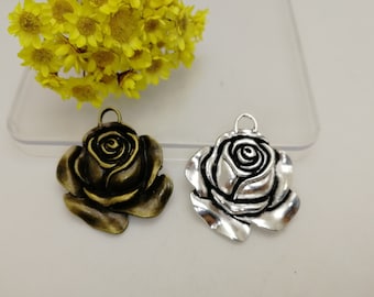 6/20 Pieces Metal Flower Floral Blossom Pendant Necklace Earring