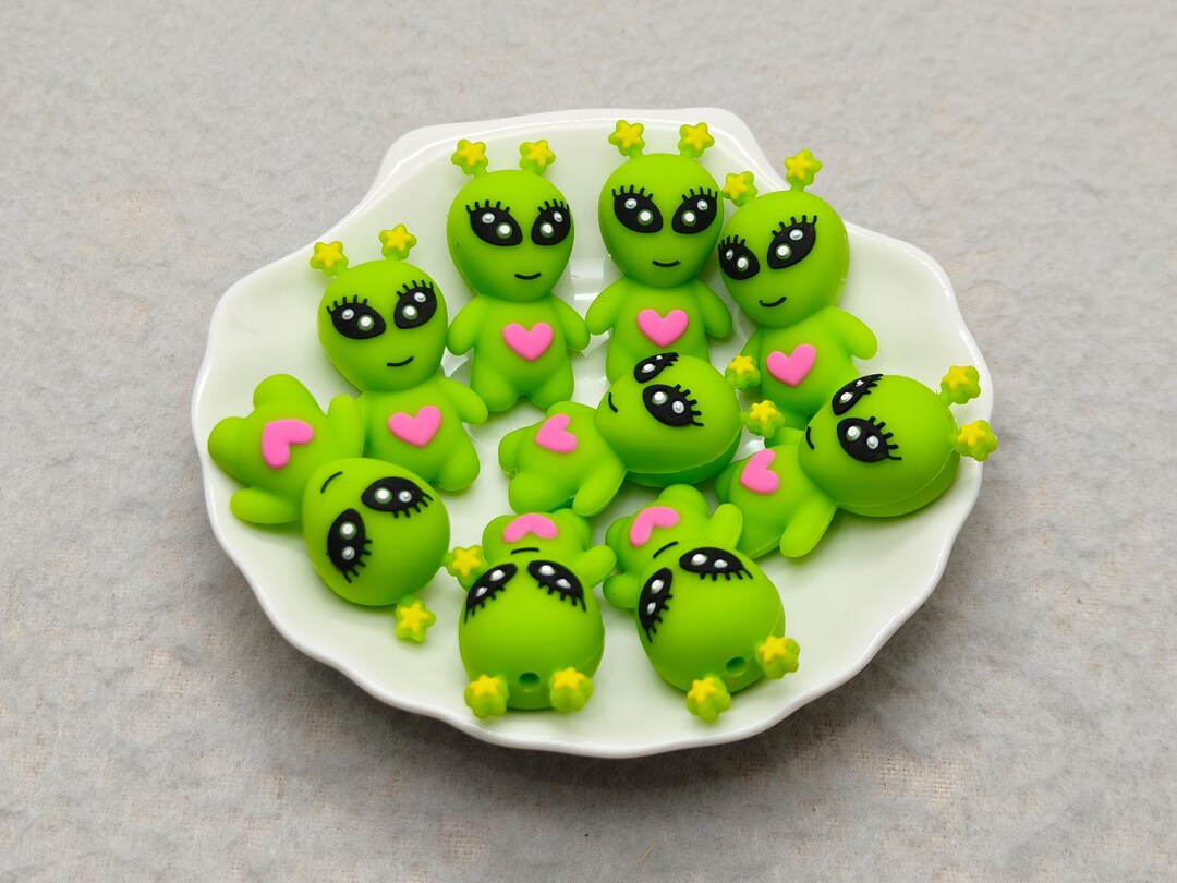 Silicone Bead 3D Alien ET Focal Bead DIY Charm Pen Finding XS1876 - Etsy