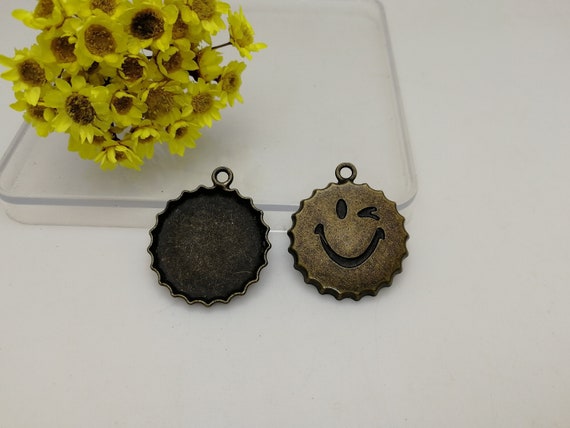 6/20 Pieces Metal Drink Bottle Cap Pendant Necklace Earring