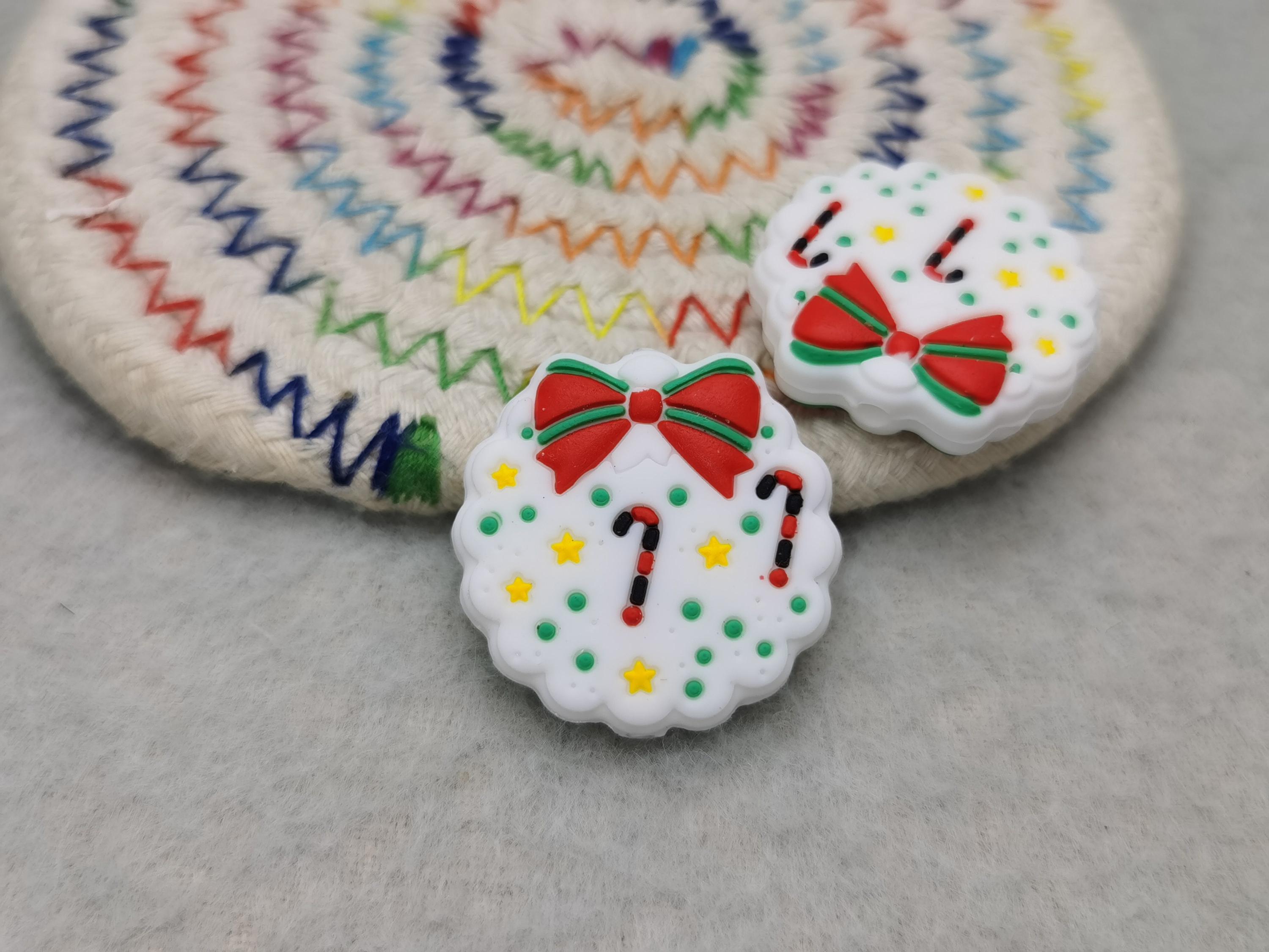 12 Weihnachts-Silikonperlen – Süße Fokal-Perlen Für Stifte, Schlüsselanhänger, DIY Weihnachtsdeko