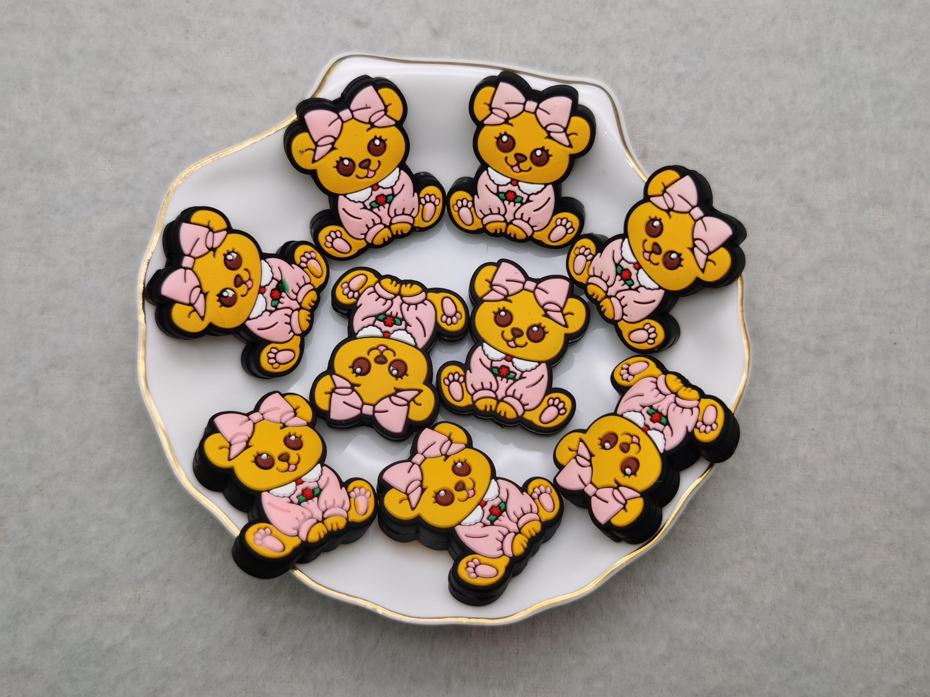 DICOSMETIC 12 perline focali in silicone in 2 colori, perline a