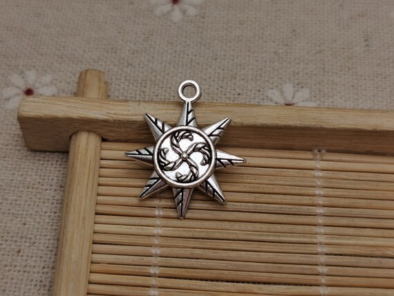 ♡sun♡ 20/100 Pieces Metal Sun Flower Floral Pendant Necklace