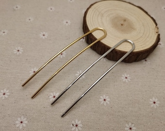 Horquilla de metal con forma de U para el cabello, pinza para la cabeza, accesorio para boda, joyería hecha a mano, XH0083