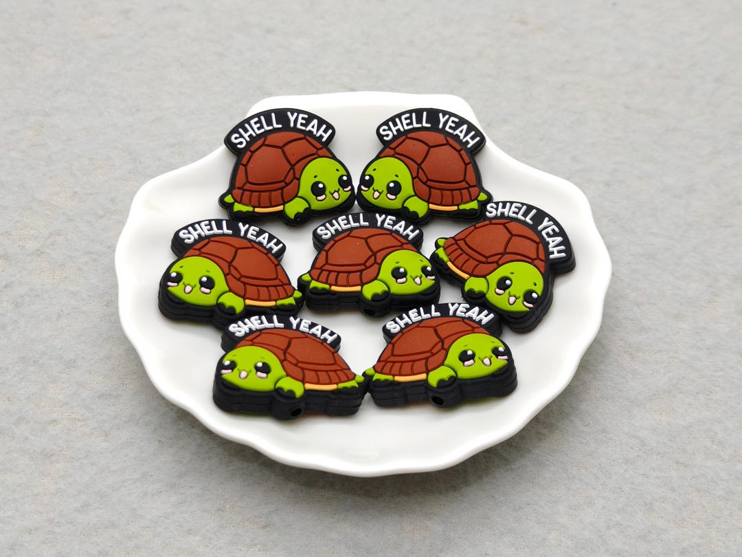 Silicone Bead Sea Turtle Tortoise Shell Yeah Focal Bead DIY Charm Pen ...