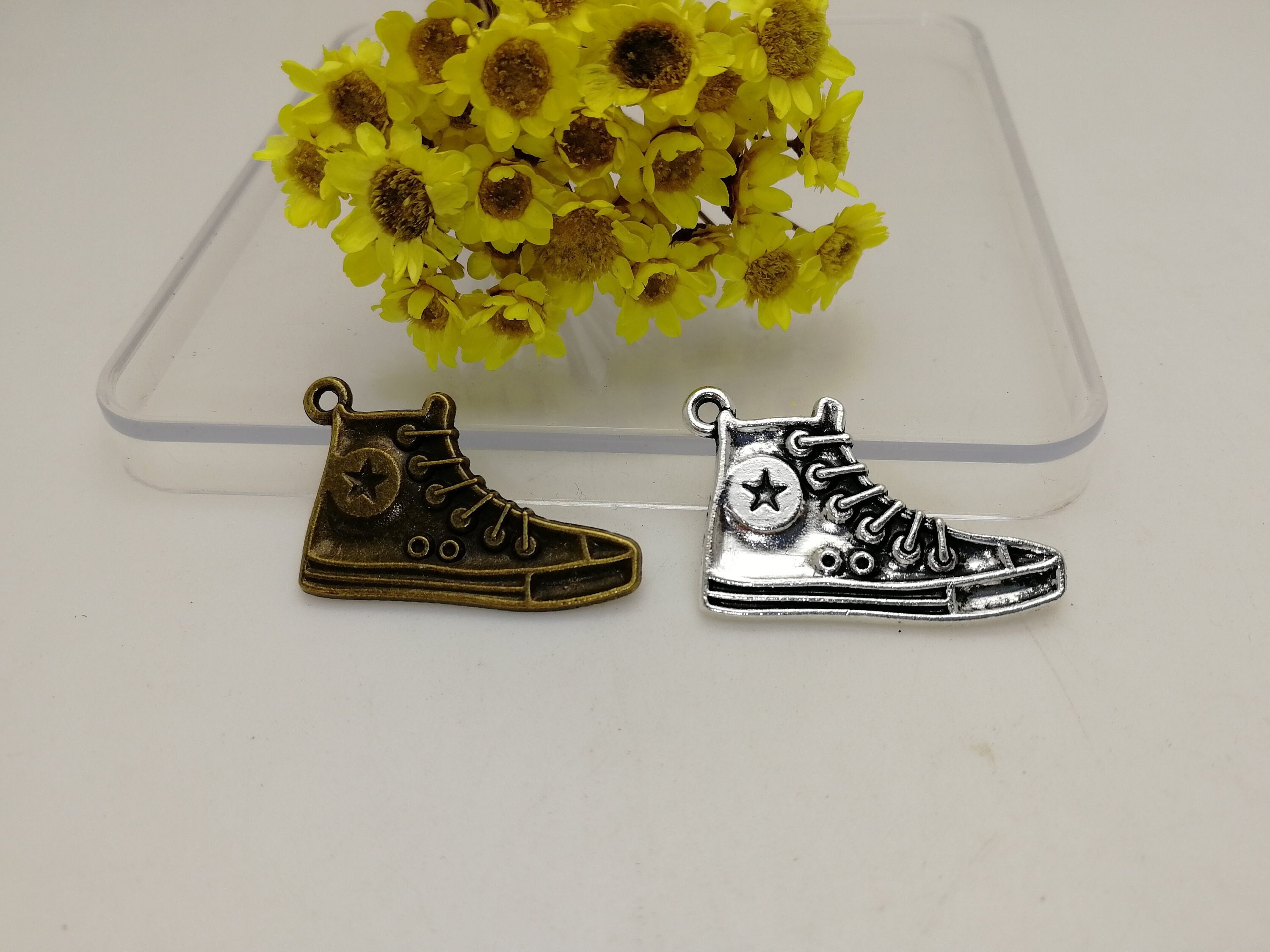 6/20 Pieces Metal Star High Canvas Shoes Pendant Necklace