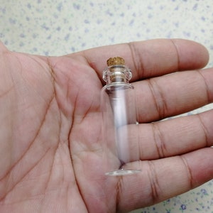 10/50 pieces 45x16 mm clear glass bottle with cork , 4 ml liquid hold transparent glass jar vial wedding party wish bottle food safe XB0008