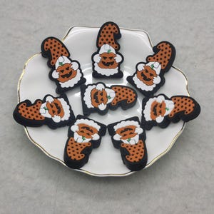 Silikonpärla Halloween-tomte-dvärg-fokuspärla för pennarmband, halsband, nyckelring, snodd, silikonpärla, grossist, gör-det-själv-berlockfynd XS1086