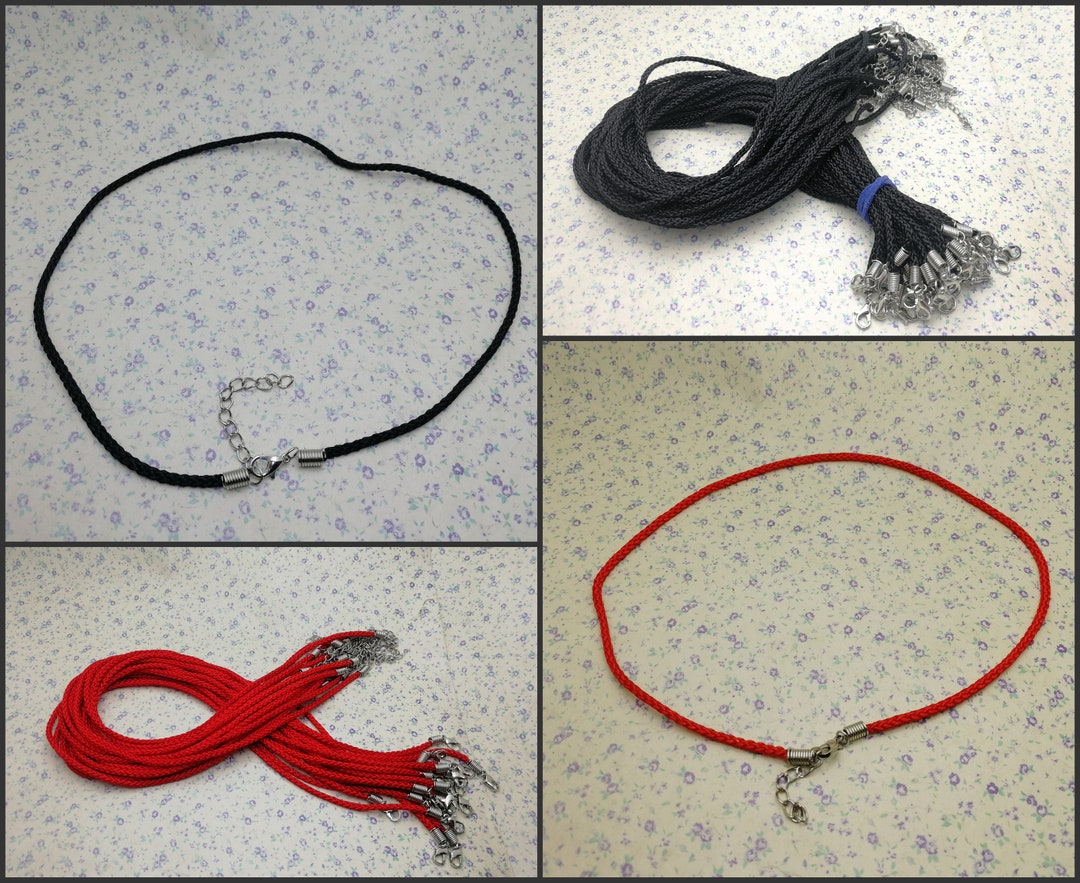 Twist Silk Satin Necklace String Cord With Lobster Clasp , 18-20 Inches ...