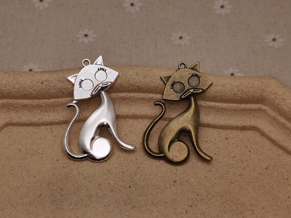6/20ピース メタル キャット フォックス ペンダント ネックレス