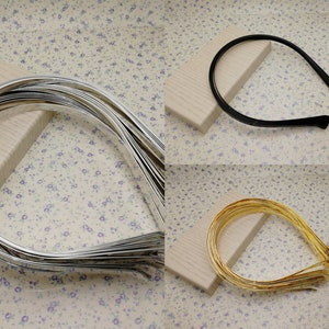 幅6mmの金属製フラットヘッドバンドブランク、ゴールドシルバーブラックカラーヘアヘッドバンドバレッタクリップコームティアラアクセサリーヘアバンドファインディング、XH0015