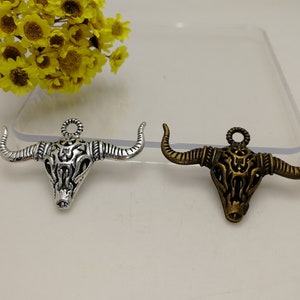 6/20 Pieces Metal Bull Skull Cow Ox Cattle Pendant Necklace 6/20 Pieces Metal Bull Skull Cow Ox Cattle Pendant Necklace