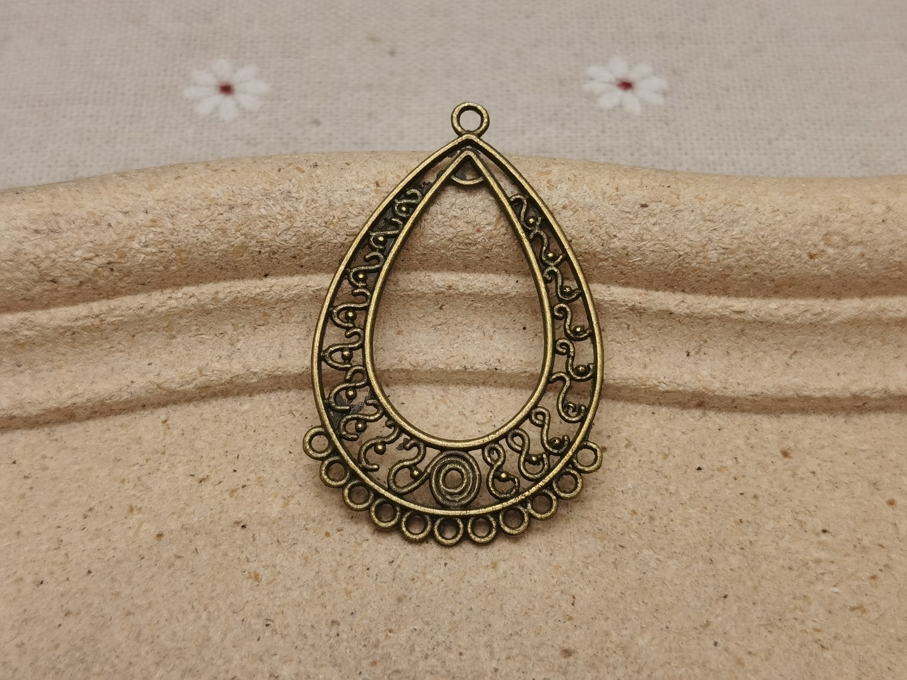 Tear Drop 0.85CT Diamond Pendant Necklace 14K White Gold 18