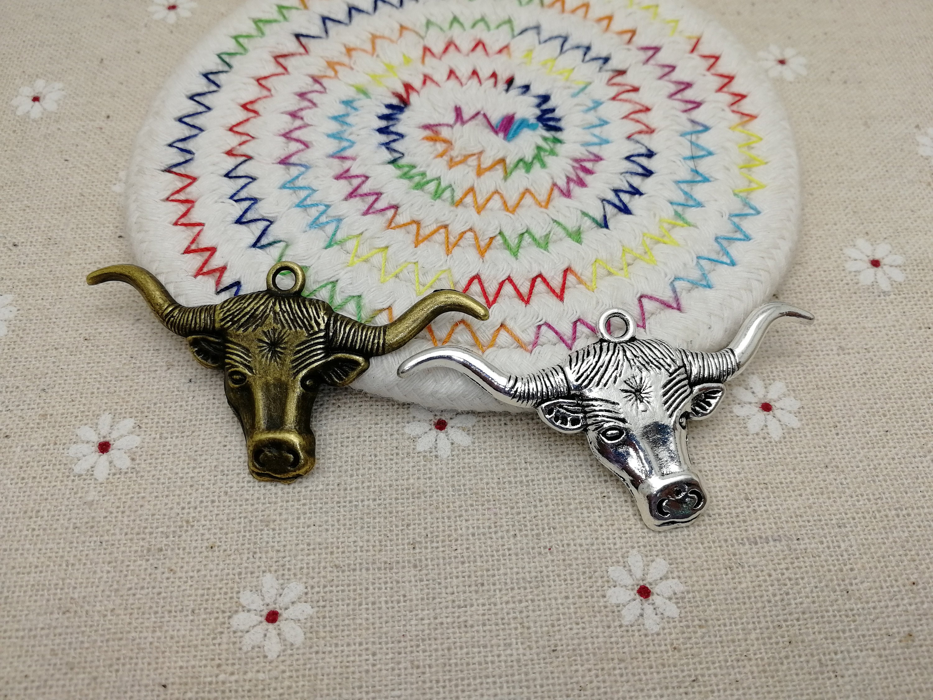 MECYLIFE Ciondolo Scheletro Gotico Testa Di Bue Testa Di - Foto 6