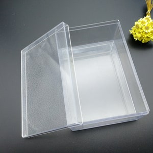 2 pieces 130x90x50mm rectangle shape clear PS plastic box , jewelry bead tool wedding party gift display storage acrylic resin box , XB0057