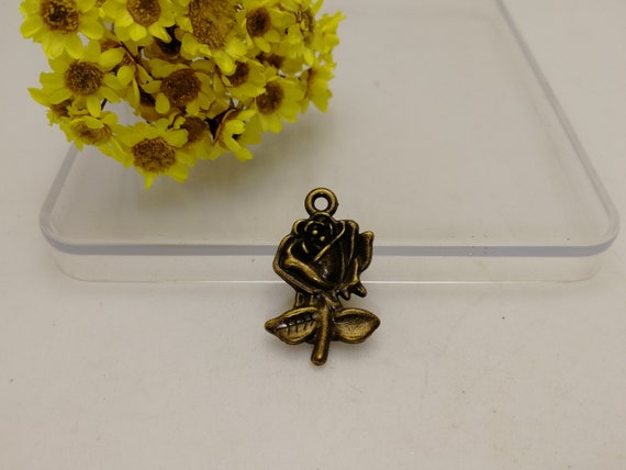 6/20 Pieces Metal Flower Floral Blossom Pendant Necklace Earring