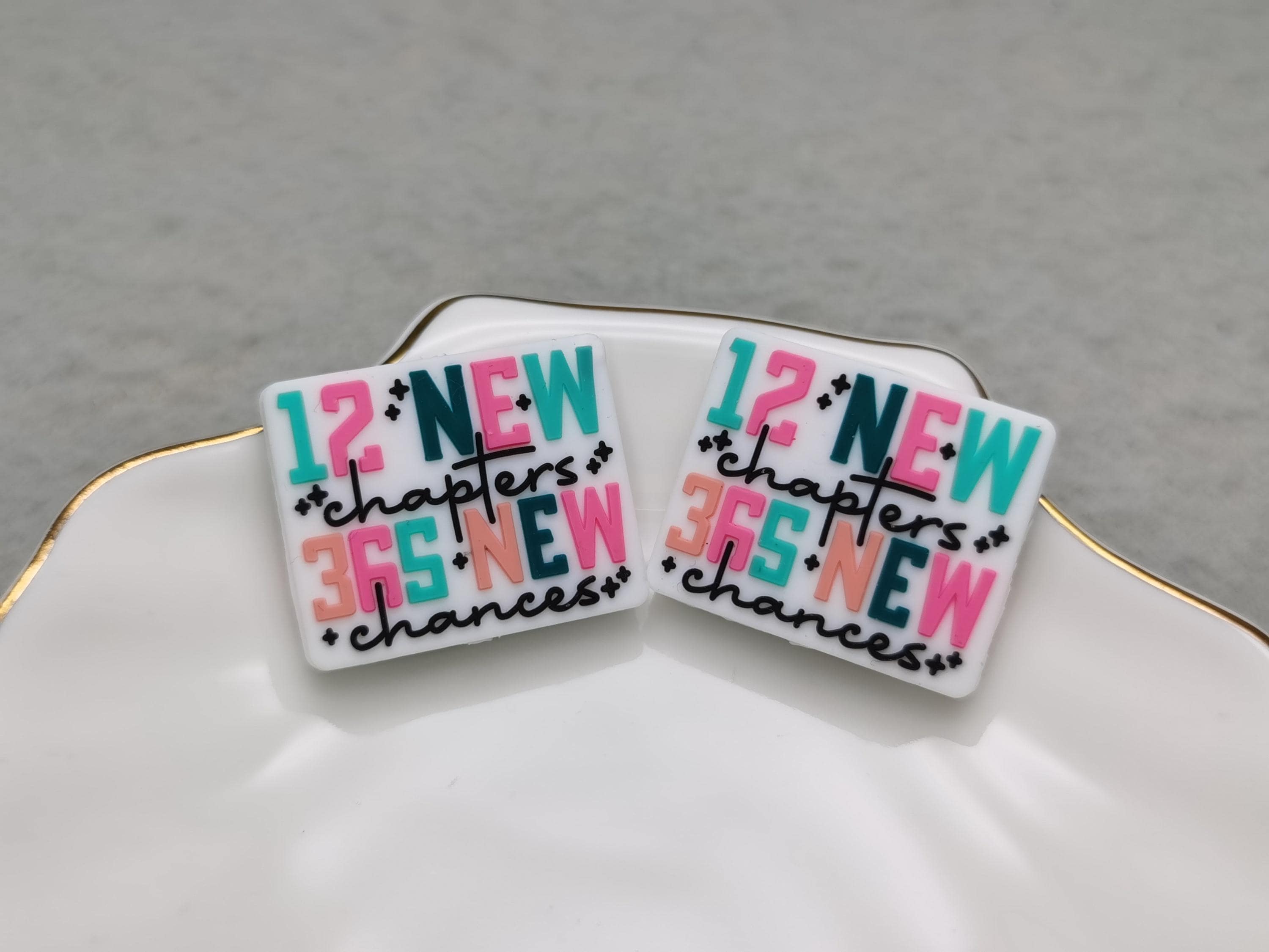 Echoed Elegance Lot De 62 Perles Focales Douces En Silicone