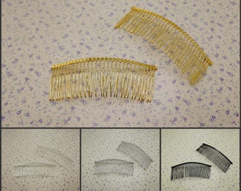 6/20/50 pieces 30 teeth metal hair wire comb headband blank , hair head band barrette clip accessory hairband wedding jewelry finding XH0051