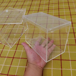 2 pieces 170x100x135mm rectangle shape clear PS plastic box , jewelry bead tool wedding party gift display storage acrylic resin box XB0164