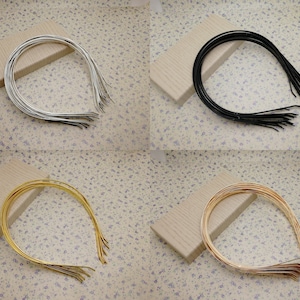 3 mm width metal flat headband blank , gold silver black color hair head band barrette clip comb tiara accessory hairband finding , XH0018