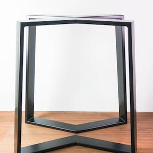 Steel Table Legs Trapezium , Modern Table Legs, Dining Table Legs Set of 2,Industrial Style Table Legs