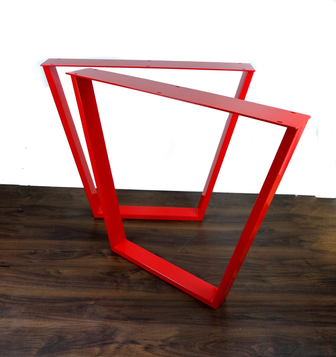 Metal Table Legs Trapezium Bench Legs Set of 2 Free Wood Etsy