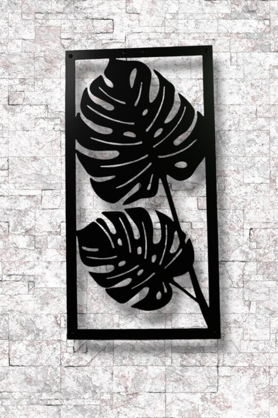 Monstera Blatt Tropisch Metall Wand Dekor, Metall Wandbehang, Dekoration. -  Etsy.de
