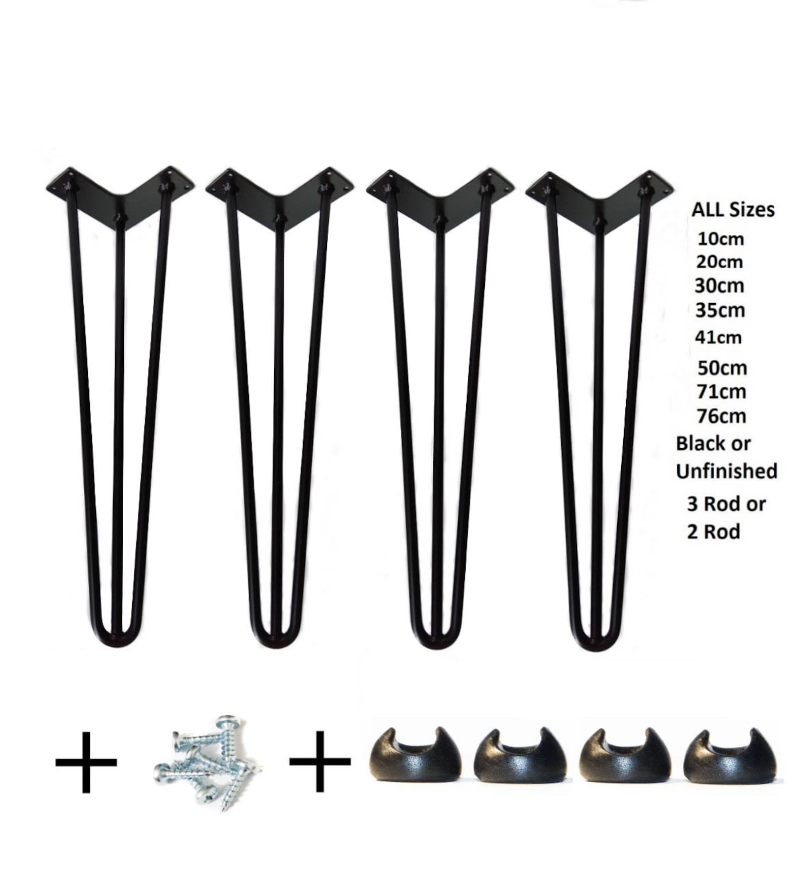 Hairpin Legs Set of 4 Hairpin Table Legs Pied De Table Etsy