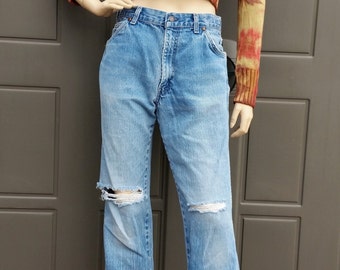 Levis  Distressed Denim Jeans vintage 80's Waist 30 in