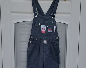 KIDS Vintage 80s Bugle Boy black cotton boys girls  Overalls