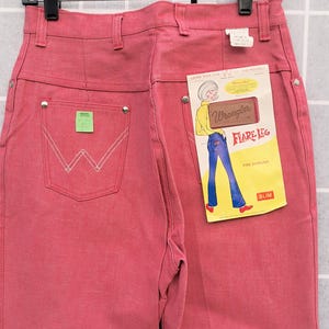 vintage 60s Wrangler NWT dead stock Denim Jeans Flare leg vintage Wrangler Waist 28.5 in