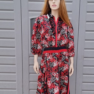 Vintage Diane Freis dress with gorgeous print  Sz  Medium