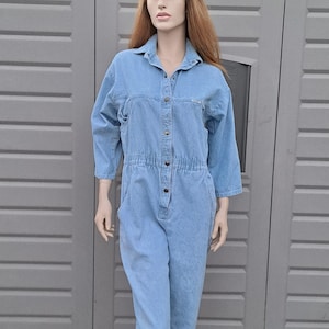Dreams vtg 80s blue denim  Jumpsuit jumper  Vintage 1980&#39;s sz Medium
