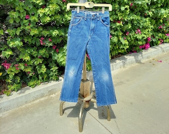 Vintage 70's Wrangler denim jeans  kids jeans boys and  girls jeans ..23x23.....23 in waist