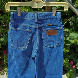 Vintage 70's Wrangler denim jeans kids jeans boys and girls jeans ..22x23.....22 in waist image 1