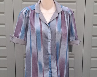 ladies 70's ombre shirt top blouse Vintage 70's  sz small