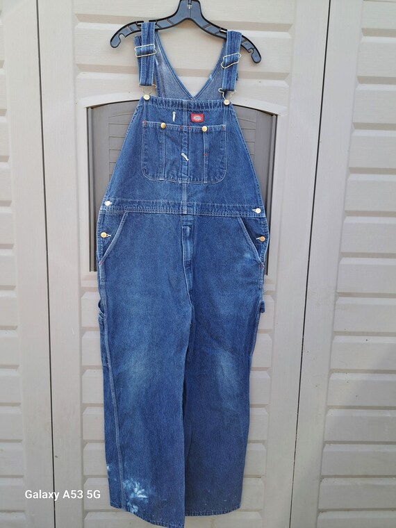 Vintage Dickies blue denim  Overalls up to 42 inch