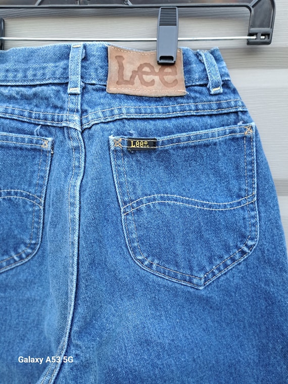 Juniors..Vintage 70's Lee blue denim jeans high w… - image 7