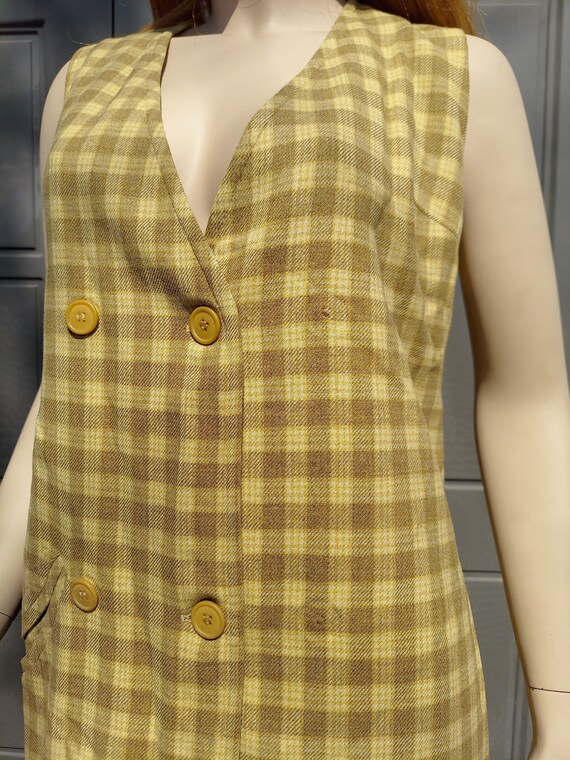 Pendleton Vintage wool sleeveless mini dress or l… - image 3