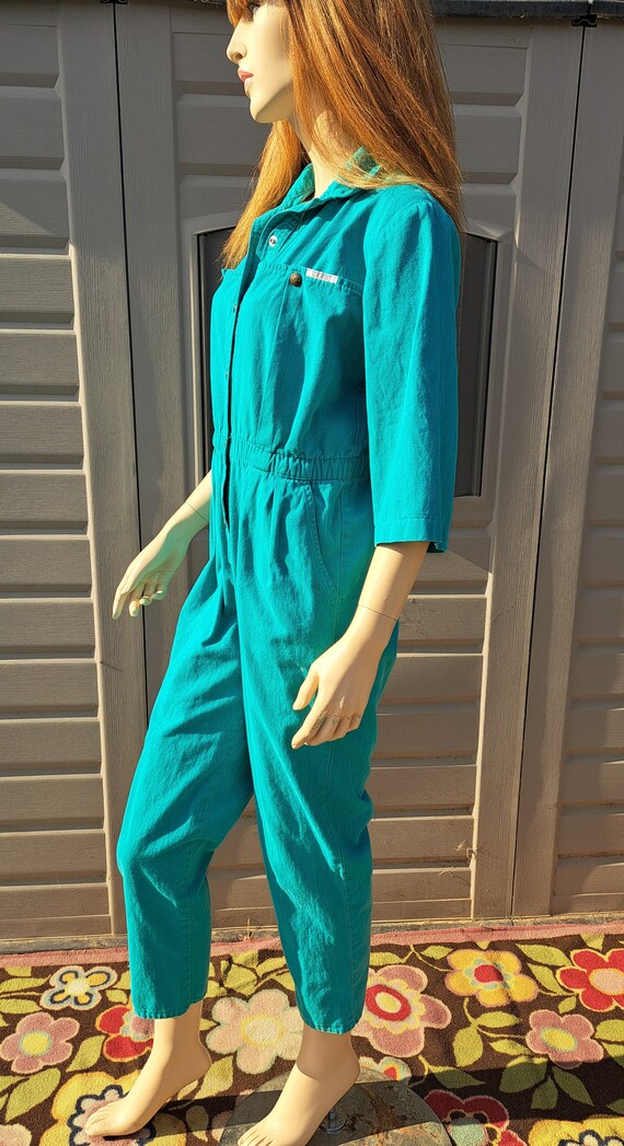 IDEAS Vintage Teal Green Jumpsuit jumper  Vintage… - image 8