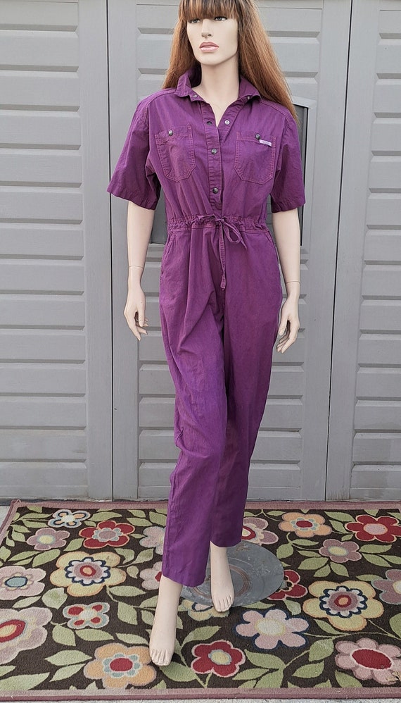 IDEAS Vintage 80s purpleCotton  Jumpsuit Vintage 8