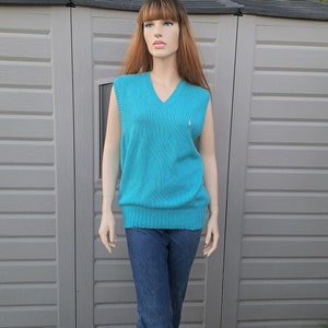 Polo by Ralph Lauren turquoise  soft  Vintage 90&#39;s SWEATER vest  sz M