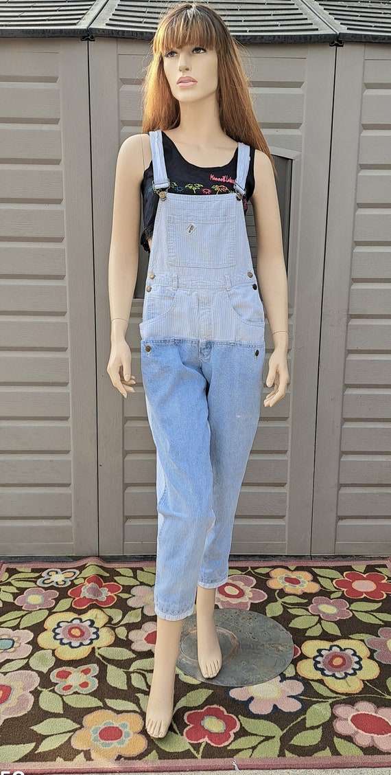 Guess  2 tone Vintage 80's  adorable  denim  Overa