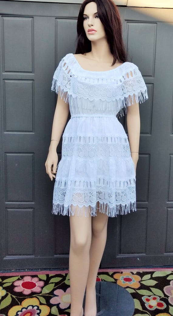 white sparkle mini dress Irina White Sequin Mini Dress with Black Bow S