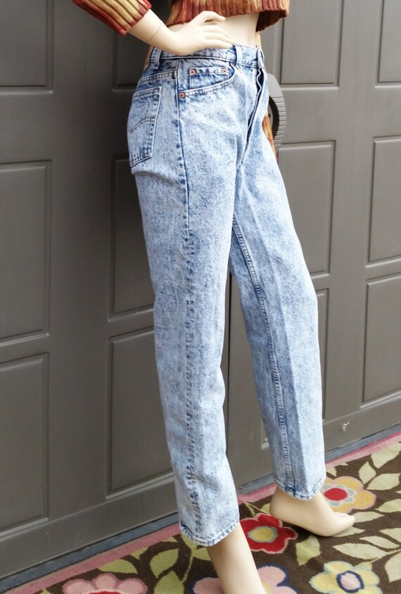 Levis Acid washed Denim Jeans  vintage 80's Waist… - image 3