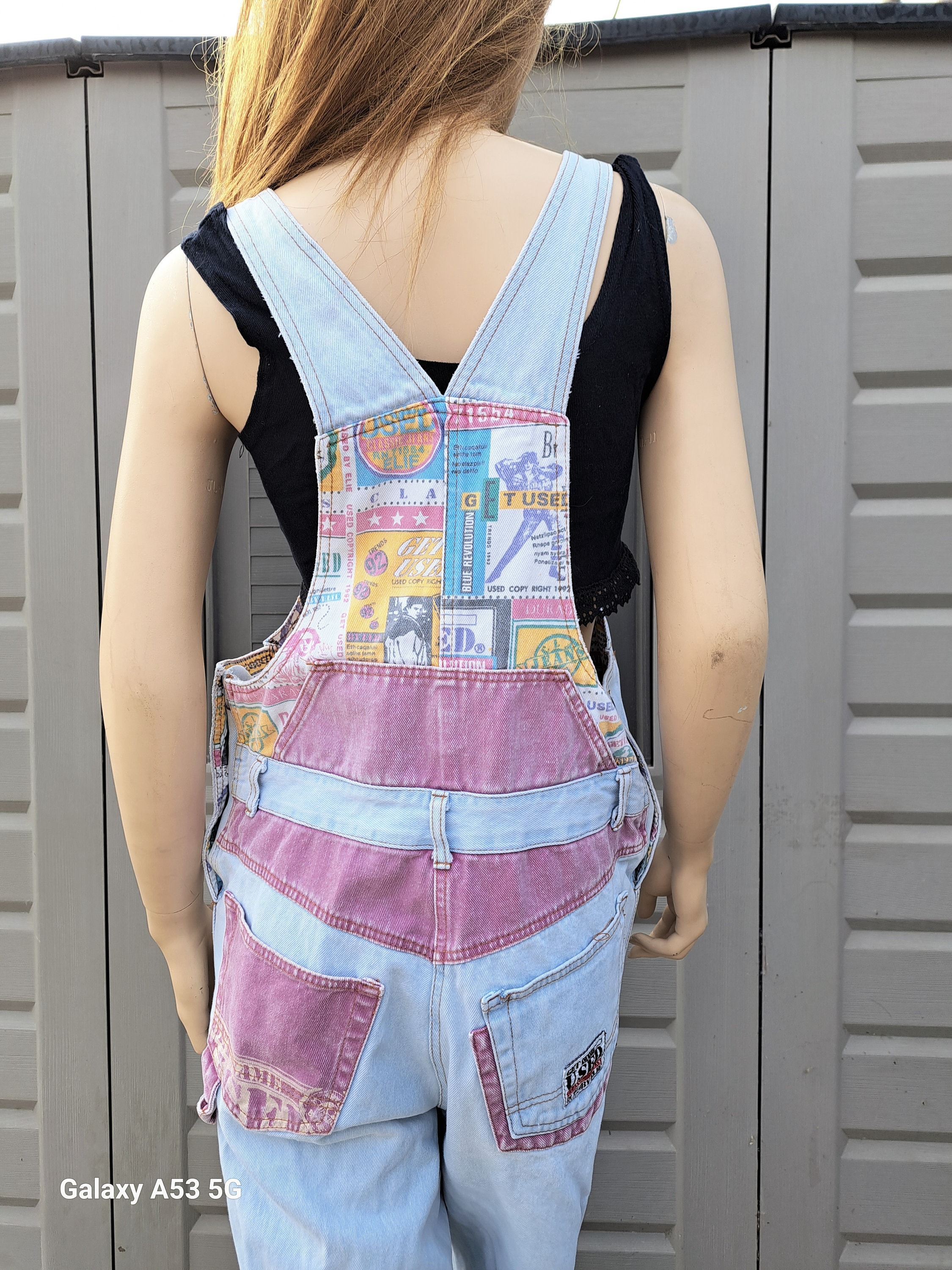 Vintage 90's Light Wash Denim Overalls up to 36-38 Inch